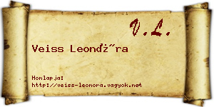 Veiss Leonóra névjegykártya